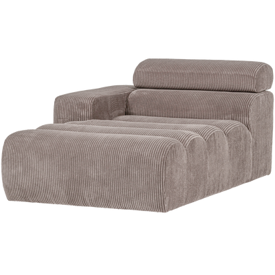 Novi chaise longue element arm links ribstof terra