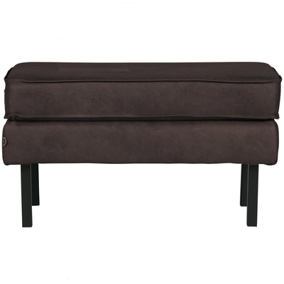 Rodeo hocker op poten velvet kastanjebruin