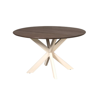 Eettafel De Bokke Rond Bruin & Wit