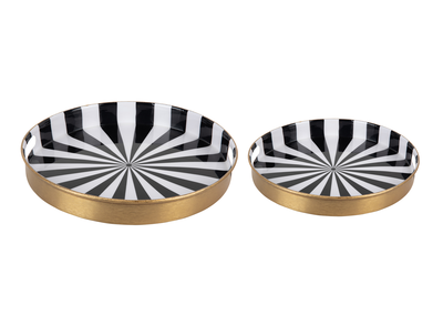 Set van 2 serveerschalen Candy Swirl