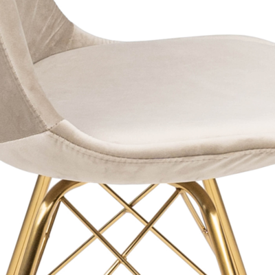 Kuipstoel Velvet goud frame