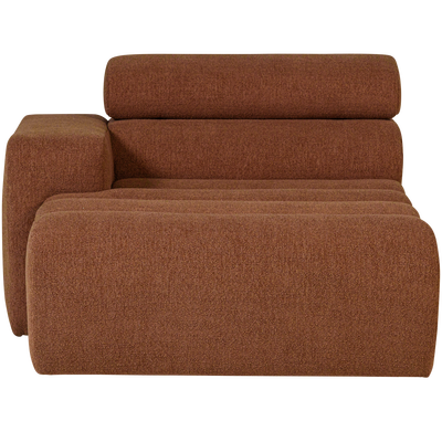 Novi chaise longue element arm links ribstof terra