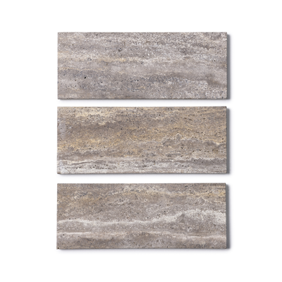 Titanium travertine dienblad S 10x25cm