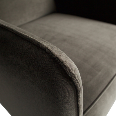 Statement fauteuil met arm chenille velvet perzikroze