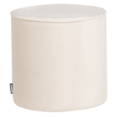 Sara poef hoog 46xo46 cm velvet off white [fsc]