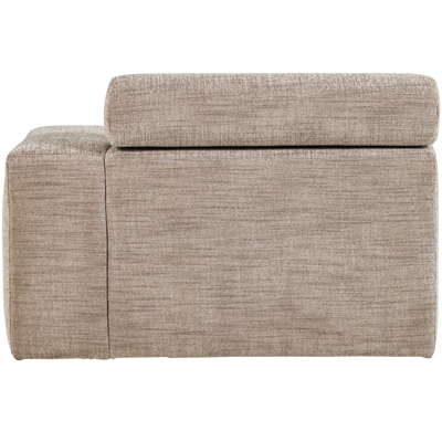 Novi chaise longue element arm rechts boucle karamelbruin