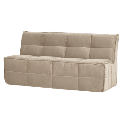 Cluster eetbankje met rugleuning boucle khaki bruin