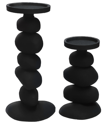 Kandelaar Carepa black - set van 2