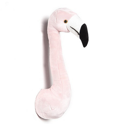 Pluche dierenkop flamingo Sophia