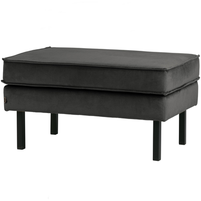 Rodeo hocker op poten velvet kastanjebruin