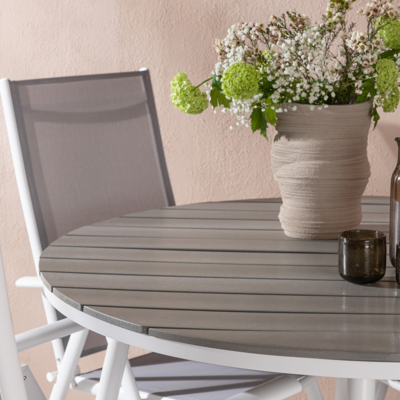 Tuintafel Aaron polywood wit