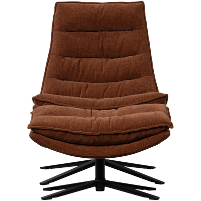 Kube draaifauteuil met hocker bruin