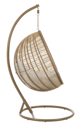 Beige ronde hangstoel j-line