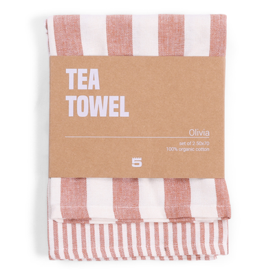 Theedoek Olivia set van 2