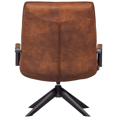 Jouke draaifauteuil met armleuning leerlook cognac [fsc]