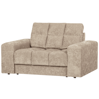 Second date loveseat velvet warmgrijs