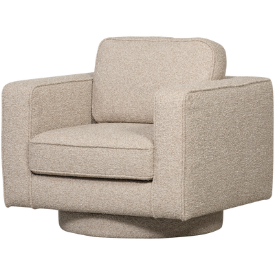 Lazy draaifauteuil boucle bruin