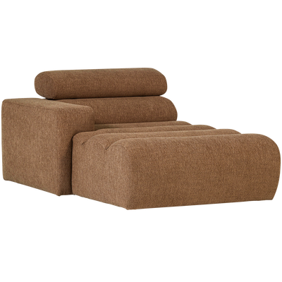 Novi chaise longue element arm links ribstof terra