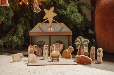 Kerststal koffer