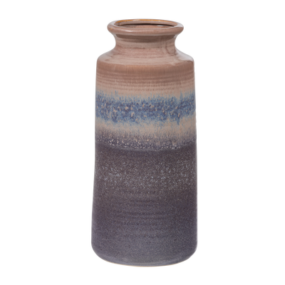Decennia xl vaas keramiek blauwgeel 38xo17 cm