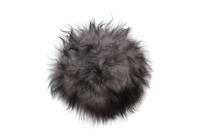 Stoelpad IJslandse schapenvacht grijs dark top (set van 2)