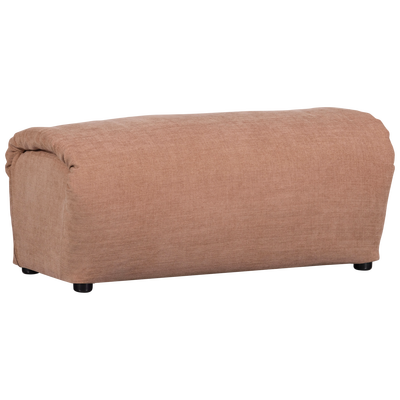 Baggy hocker geweven stof naturel melange