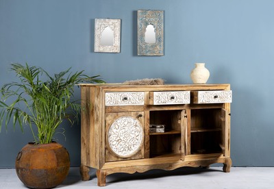 Daska - Gesneden Mangohouten Dressoir