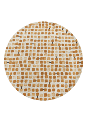 Ecorugs vloerkleed Cobblestone geel ∅ 140 cm