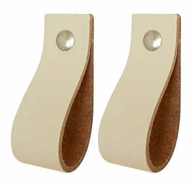 Leren handgrepen - De lus - maat XS | set van 2 - incl. 4 schroefjes