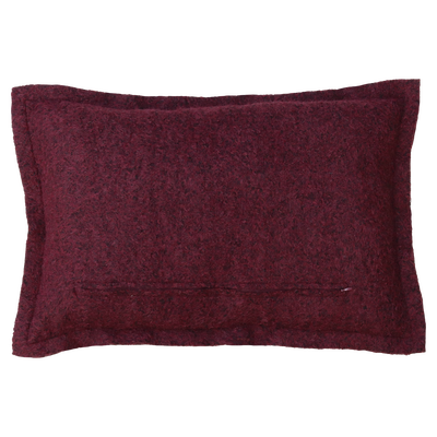 Kussen wol boucle bordeaux