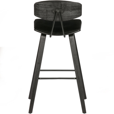 Senn barstoel velvet zwart