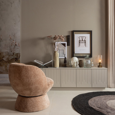 Shuffle draaifauteuil grijs melange