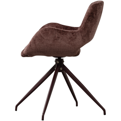 Eliva eetkamerstoel structure velvet paars - set van 2