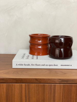 Kaars Shape 01.02 Candle &amp; Happy lid Terra