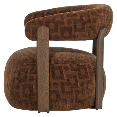 Foon fauteuil 3d structuurstof bruin [fsc]