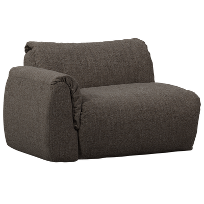 Baggy 1-zits element met arm links geweven chenille oudroze