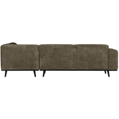 Statement hoekbank rechts chenille velvet terra