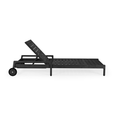 Ethnicraft - Outdoor - Teak Jack adjustable lounger - zwart
