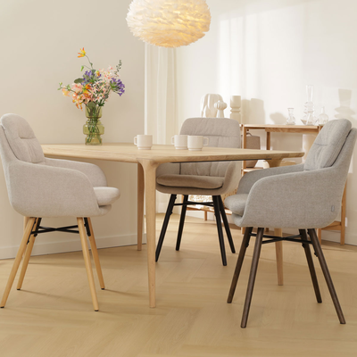 Nena-mia beige - houten onderstel