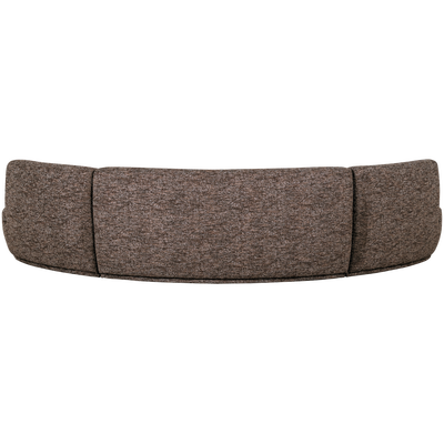Batavier half ronde bank 6-zits velvet bruin melange