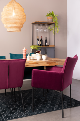 Stoel Floke velvet (set van 2)