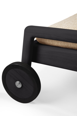 Ethnicraft - Outdoor - Teak Jack adjustable lounger - zwart