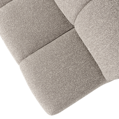 Mojo eetbank 164 cm met rugleuning ribstof roestbruin