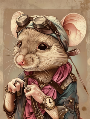 Canvas schilderij van een Muis
