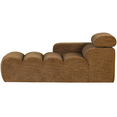 Novi chaise longue element arm links ribstof terra