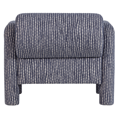 Lenny fauteuil met dessin grijsblauw