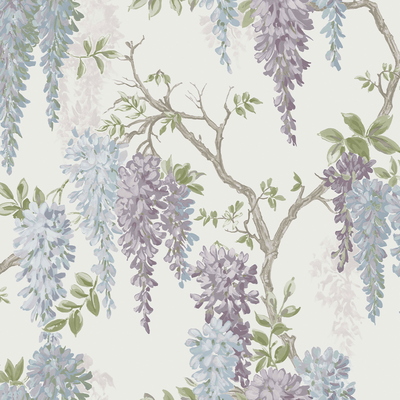 vliesbehang laura ashley wisteria garden pale iris