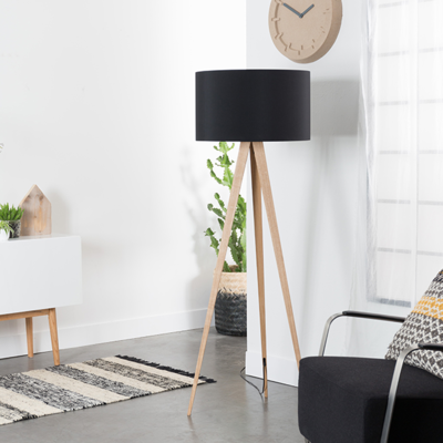 Zuiver Tripod Wood Vloerlamp