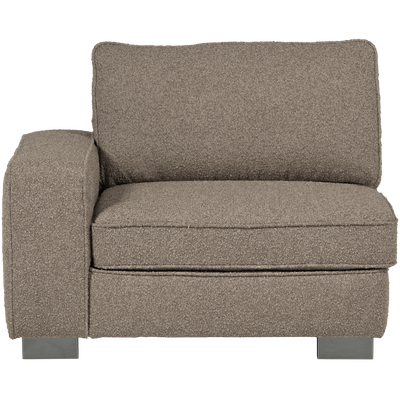 Lazy 1-zits element met arm links boucle antraciet