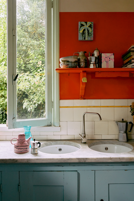 HKliving Schilderij Pocket exhibit Palmate 20x16 cm